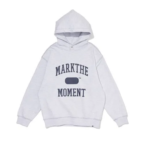 Long Sleeve Hoodies by MARKM | Street Style Cotton Logo