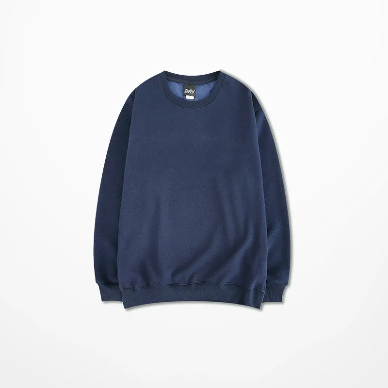 Loose cotton crew neck sweater