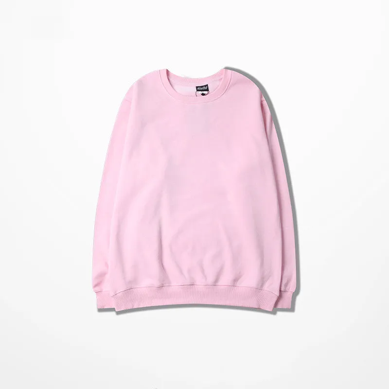 Loose cotton crew neck sweater