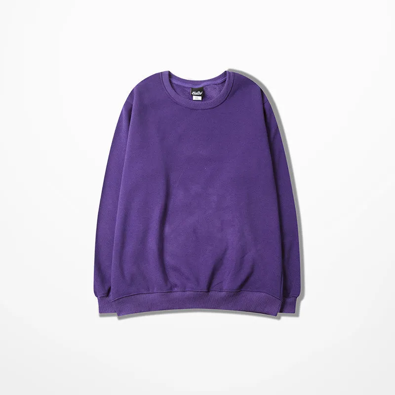 Loose cotton crew neck sweater