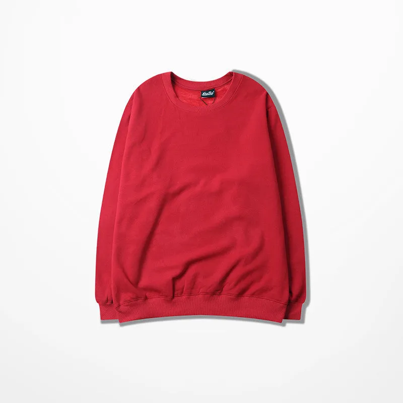 Loose cotton crew neck sweater