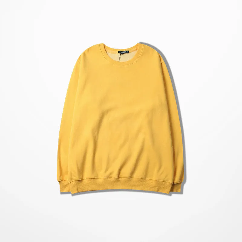 Loose cotton crew neck sweater