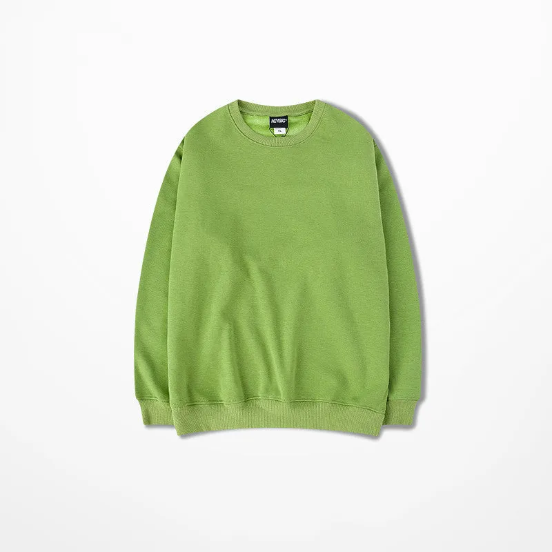 Loose cotton crew neck sweater