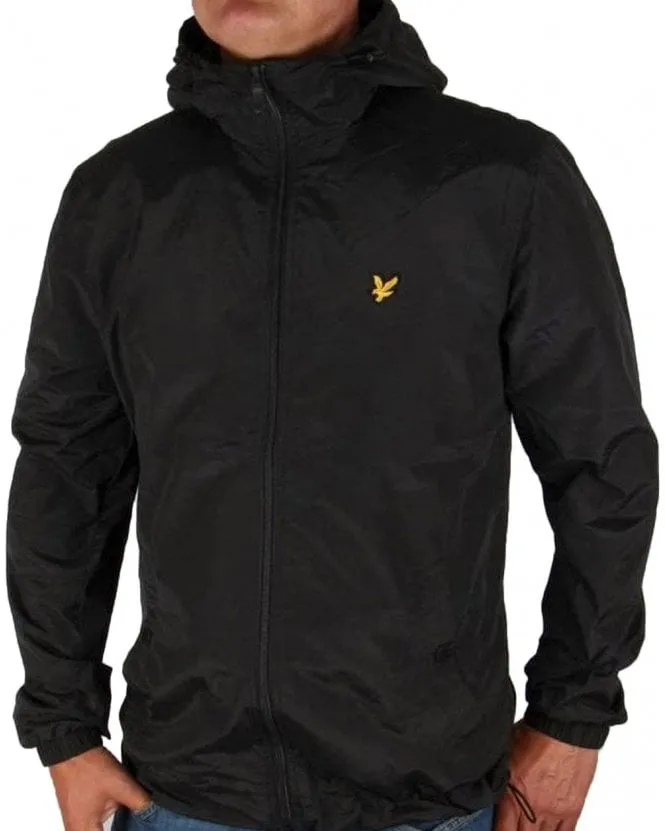 Lyle And Scott Zip Through Hooded Jacket Black