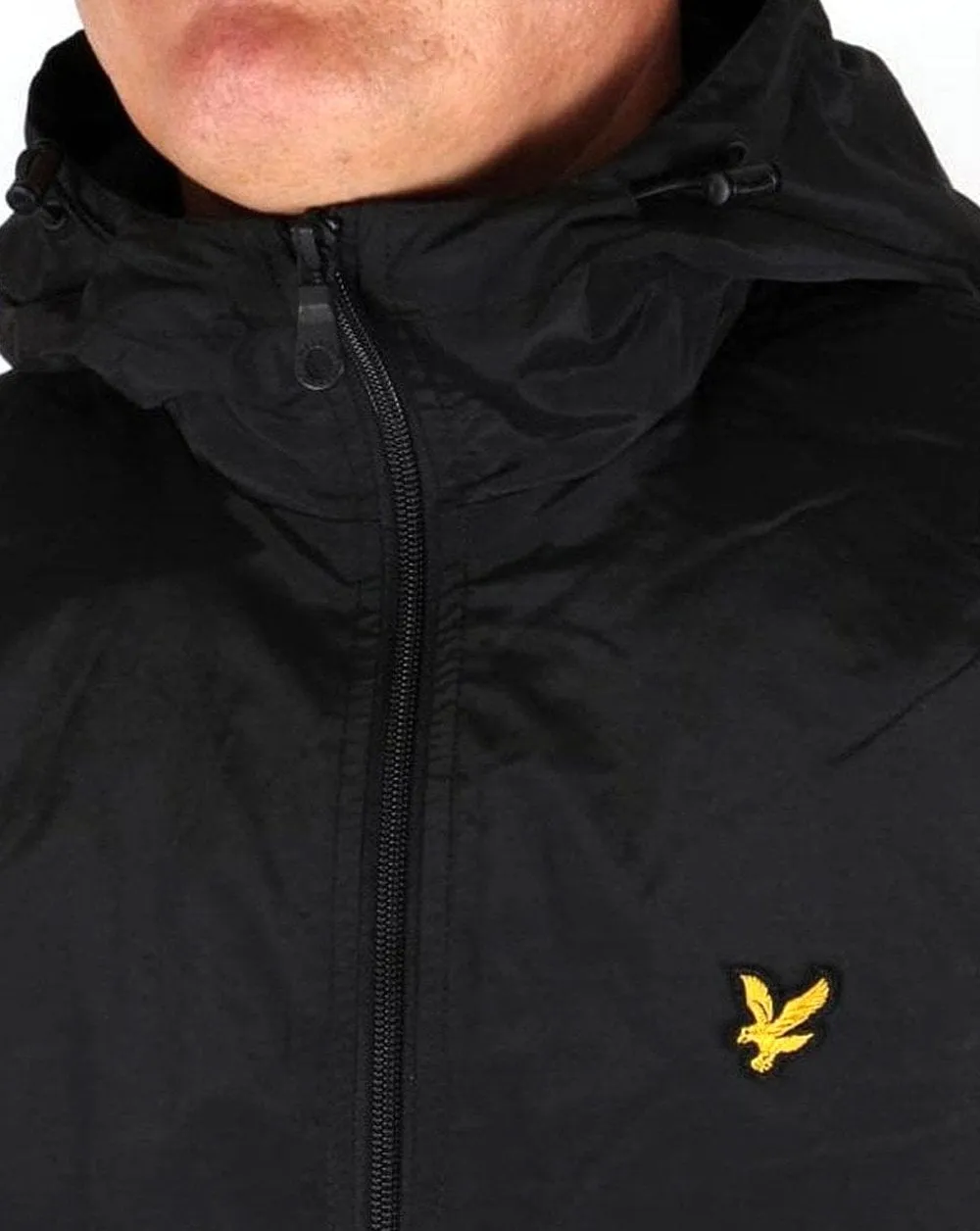 Lyle And Scott Zip Through Hooded Jacket Black