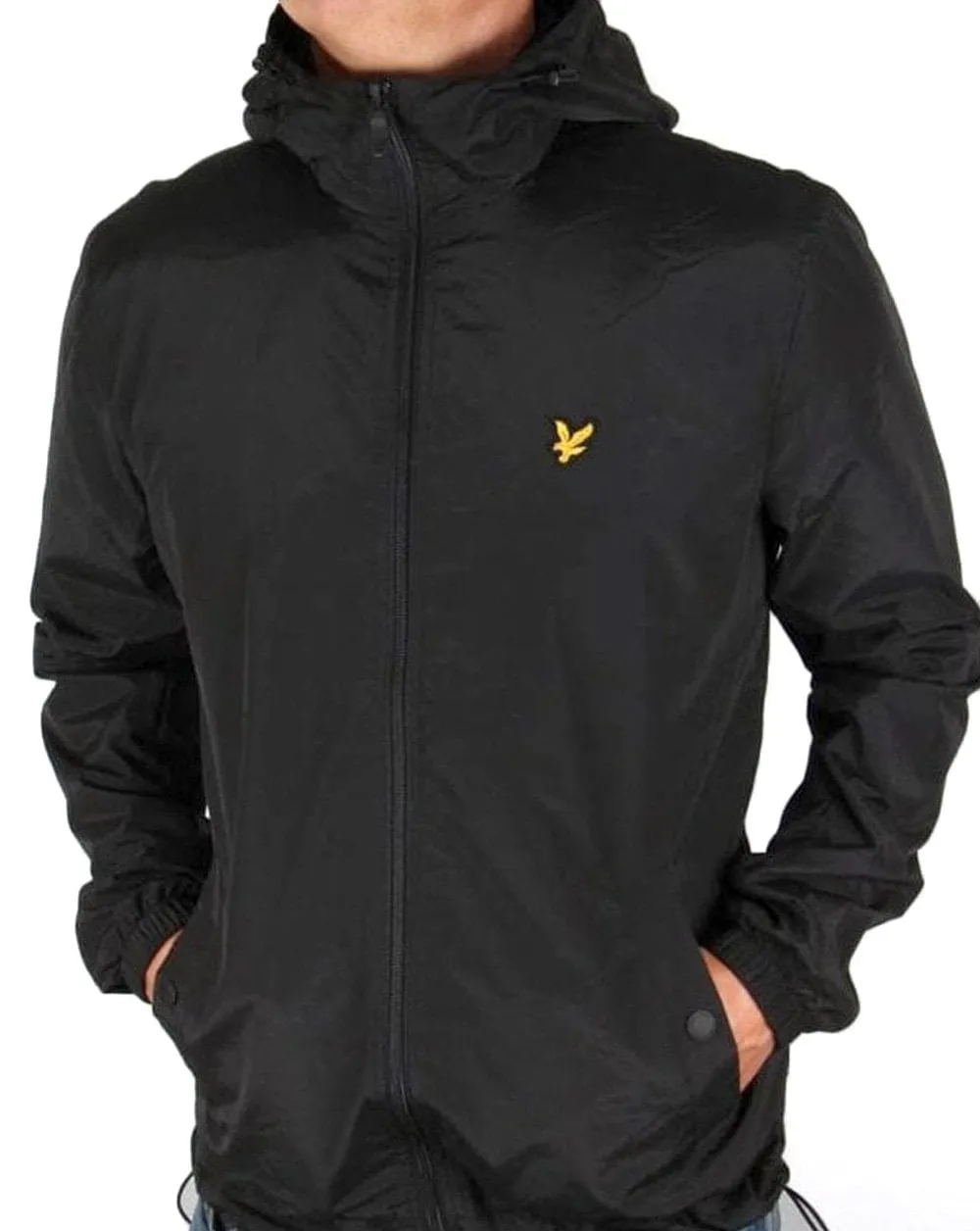 Lyle And Scott Zip Through Hooded Jacket Black