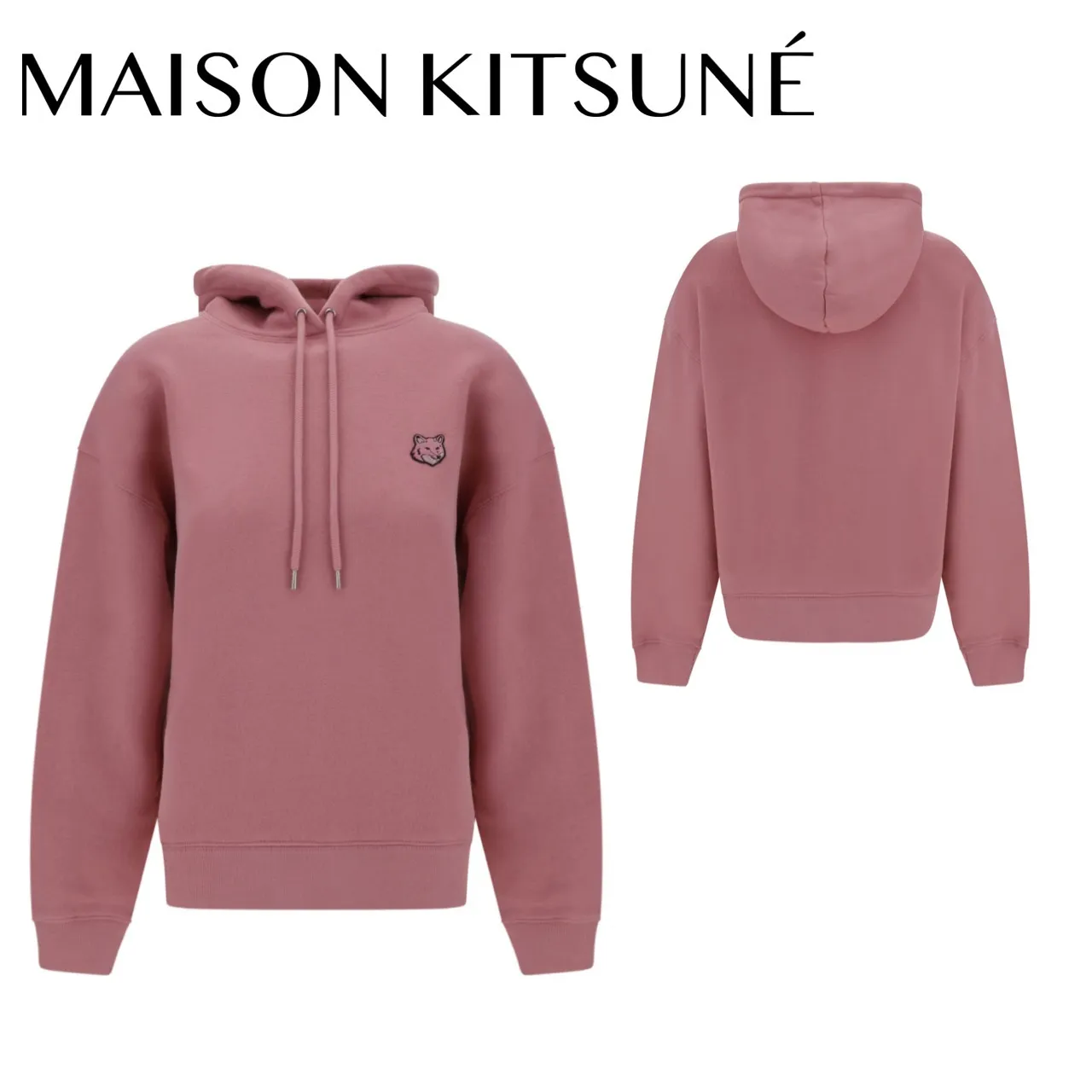 MAISON KITSUNE | Long Sleeves Cotton Logo, Unisex Street Style, Plain