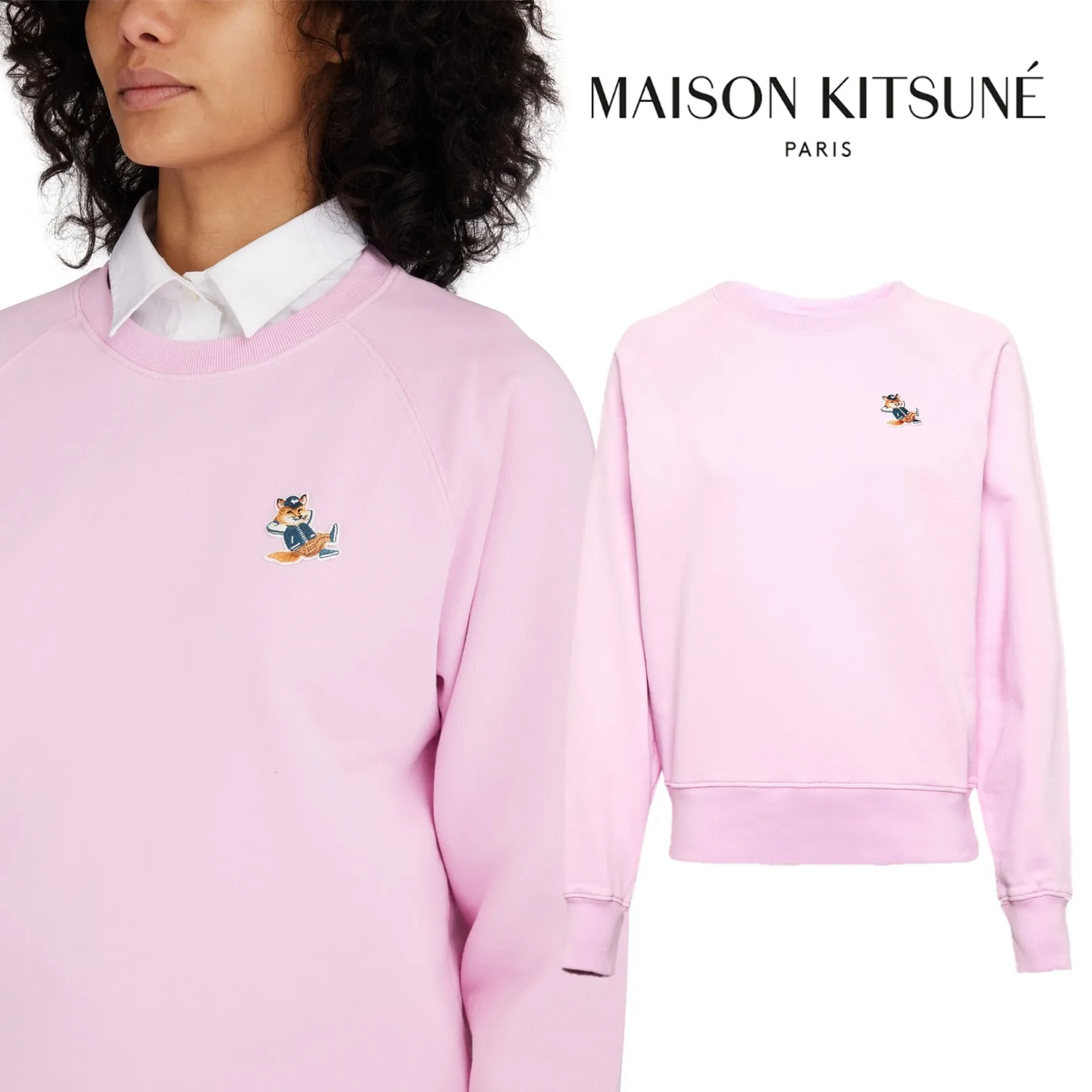 Maison Kitsune Crew Neck Sweat Long Sleeves - Plain & Animal Patterns