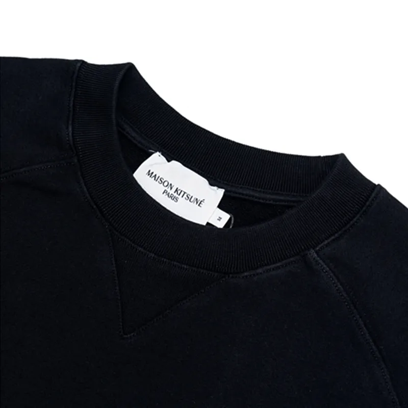 Maison Kitsune - Unisex U-Neck Long Sleeve Logo Hoodies & Sweatshirts