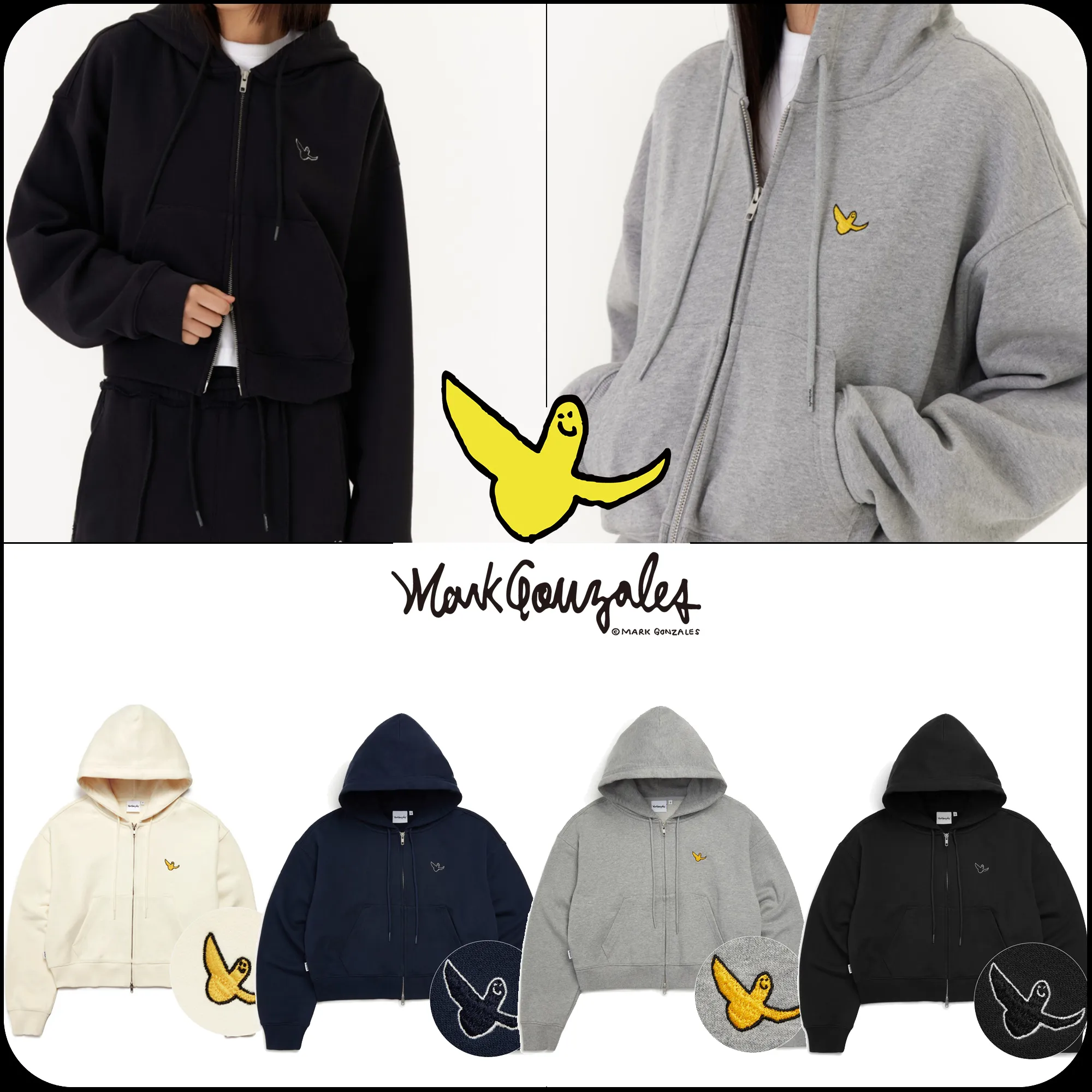 Mark Gonzales Angel OG Zip-Up Hoodie | Shop Now