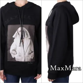 MaxMara | Long Sleeves Cotton Logo with Animal Patterns | Street Style