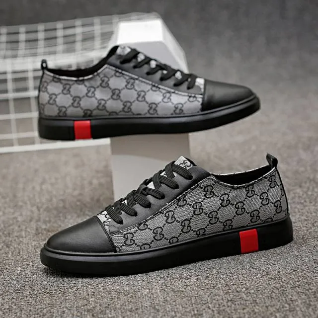 Men's high quality casual shoes skate sneakers leather luxury athletic shoes