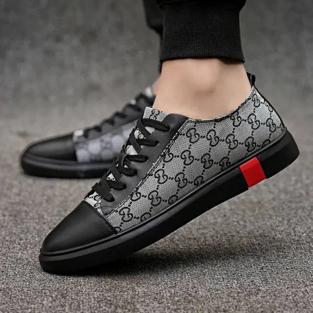 Men's high quality casual shoes skate sneakers leather luxury athletic shoes