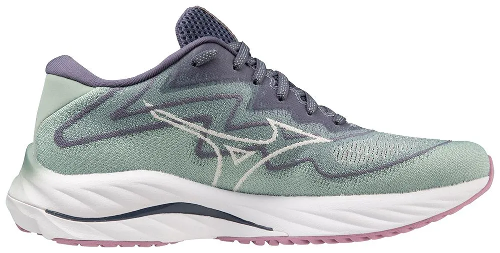 Mizuno Wave Rider 27 SSW for Women - Blue Surf/Snow White