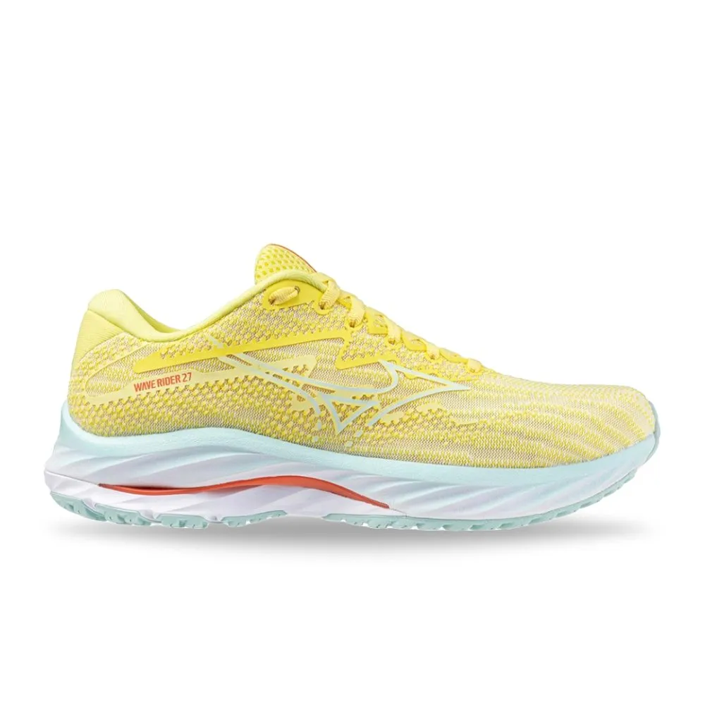 Mizuno Wave Rider 27 Women's Running Shoes - Anise Flower/White