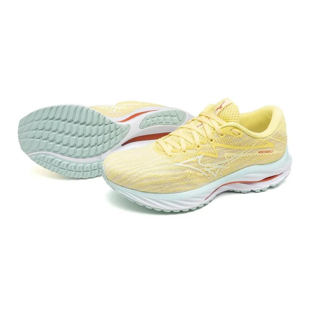 Mizuno Wave Rider 27 Women's Running Shoes - Anise Flower/White