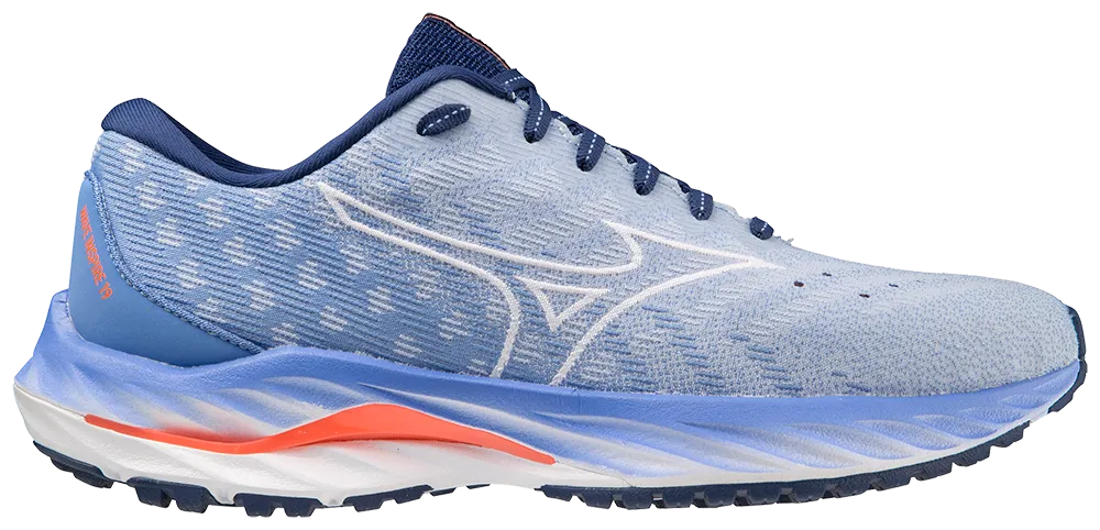 Mizuno Womens Wave Inspire 19 SSW Blue Heron - B Width Shoes