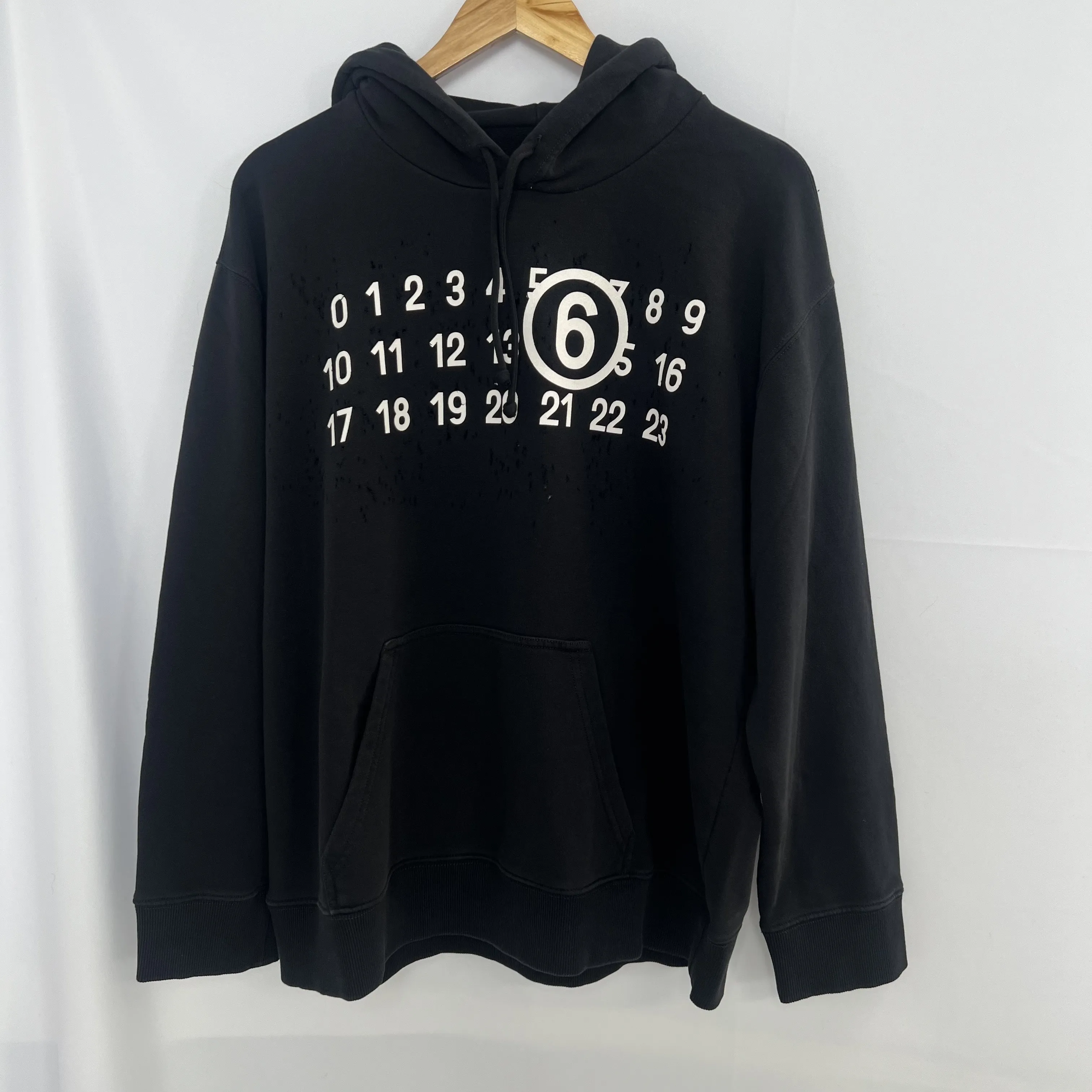 MM6 Maison Margiela unisex street style logo hoodies.