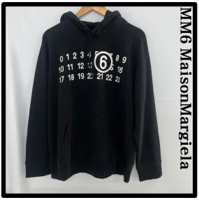 MM6 Maison Margiela unisex street style logo hoodies.