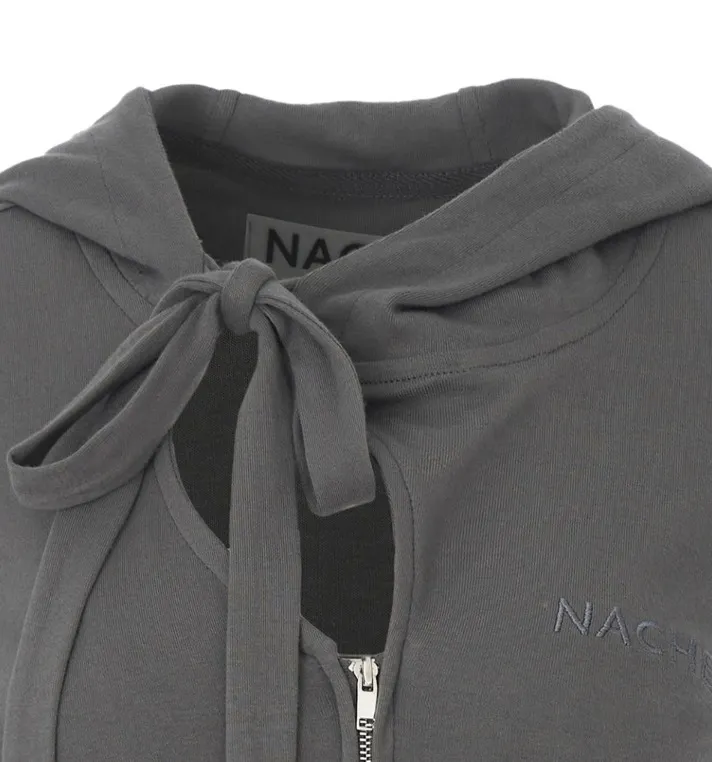 NACHE Street Style Long Sleeve Plain Logo Hoodies & Sweatshirts