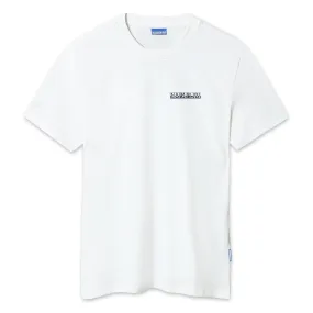 Napapijri white S-Surf Logo T-Shirt.