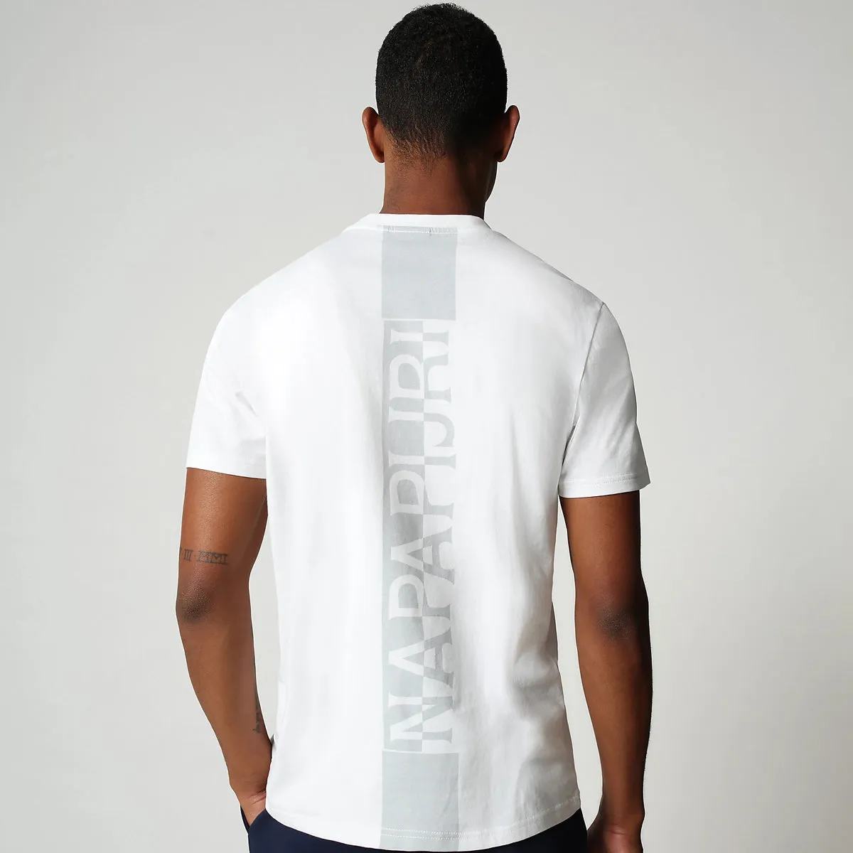 Napapijri white S-Surf Logo T-Shirt.