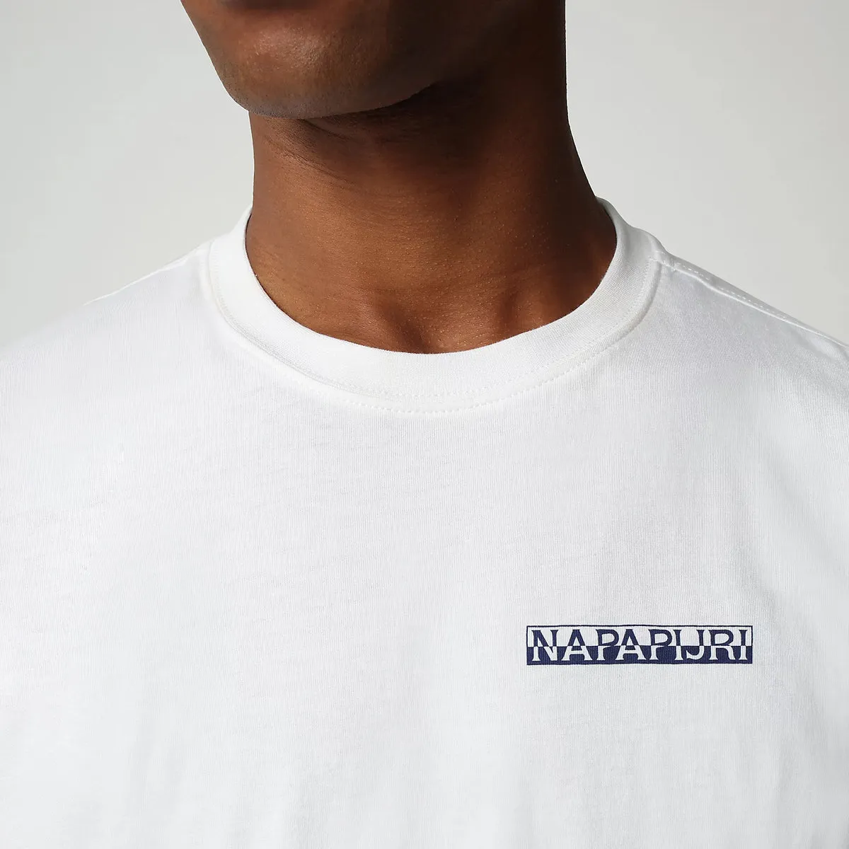 Napapijri white S-Surf Logo T-Shirt.