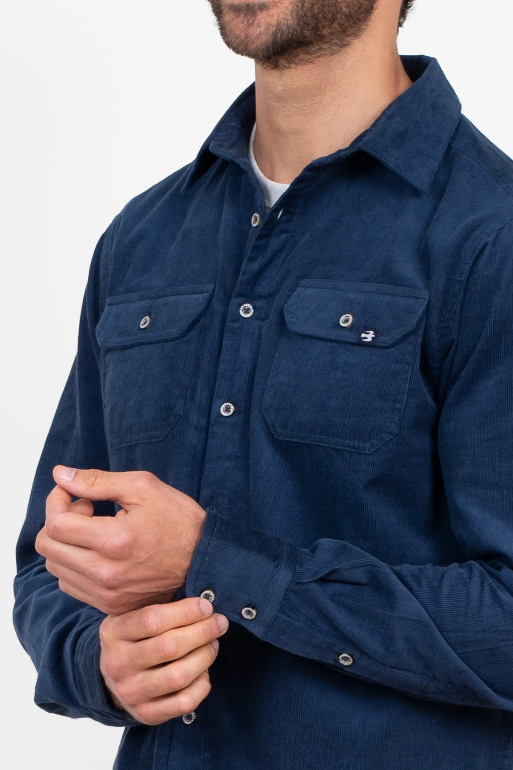 Navy Blue Corduroy Shirt