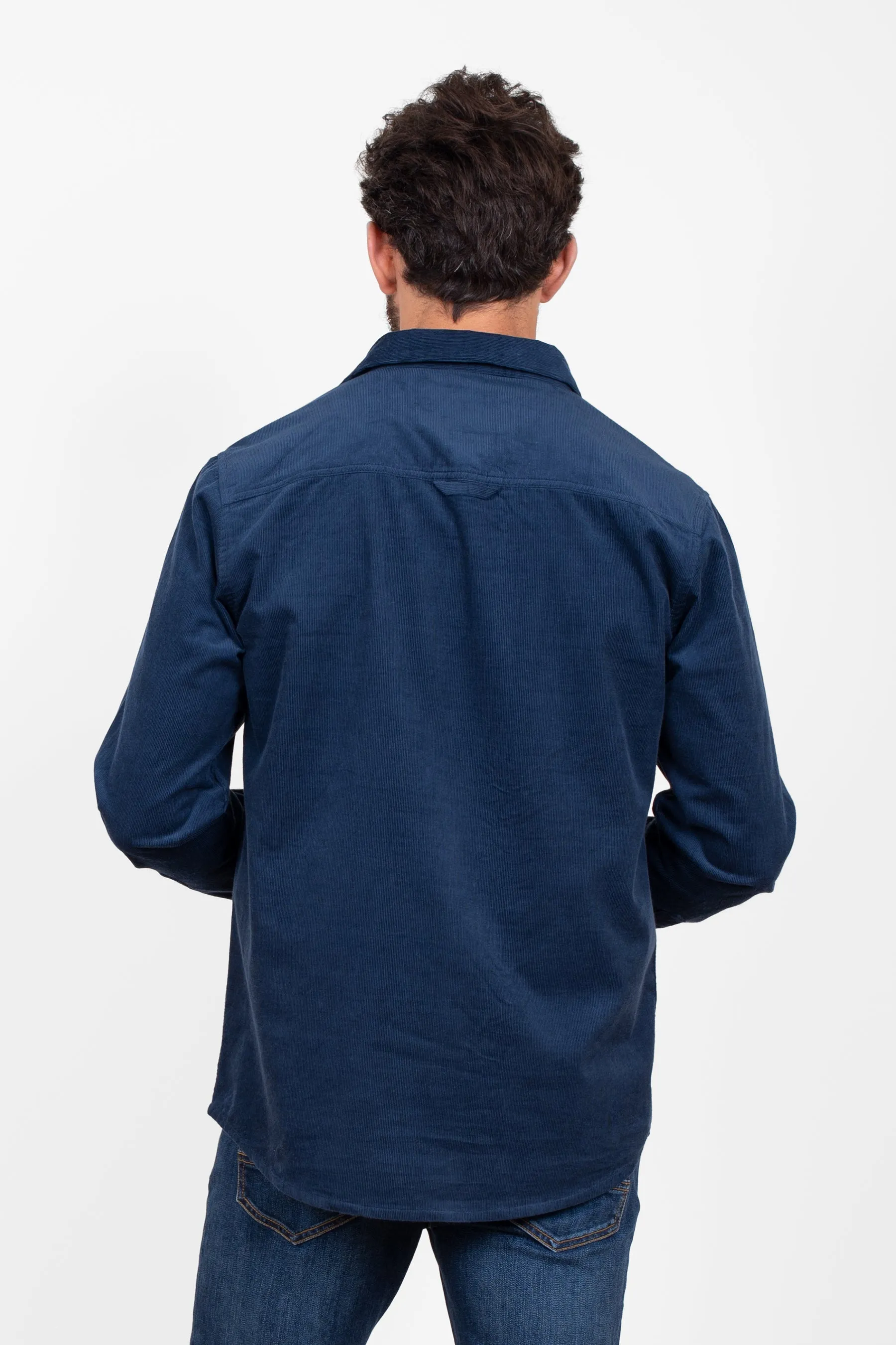 Navy Blue Corduroy Shirt