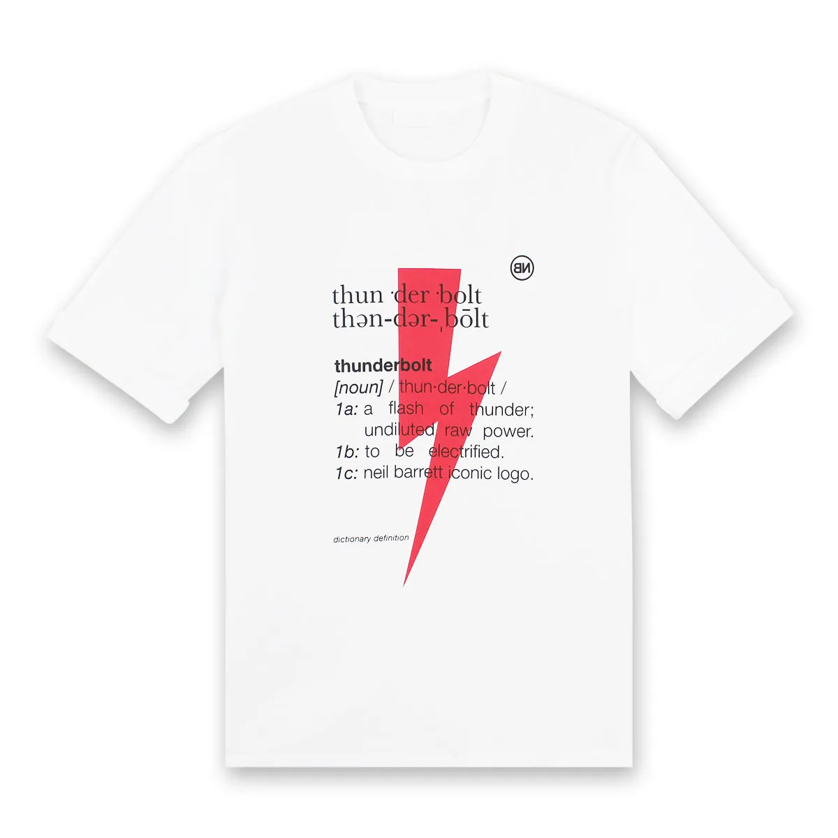 Neil Barrett Thunderbolt Definition White T-Shirt