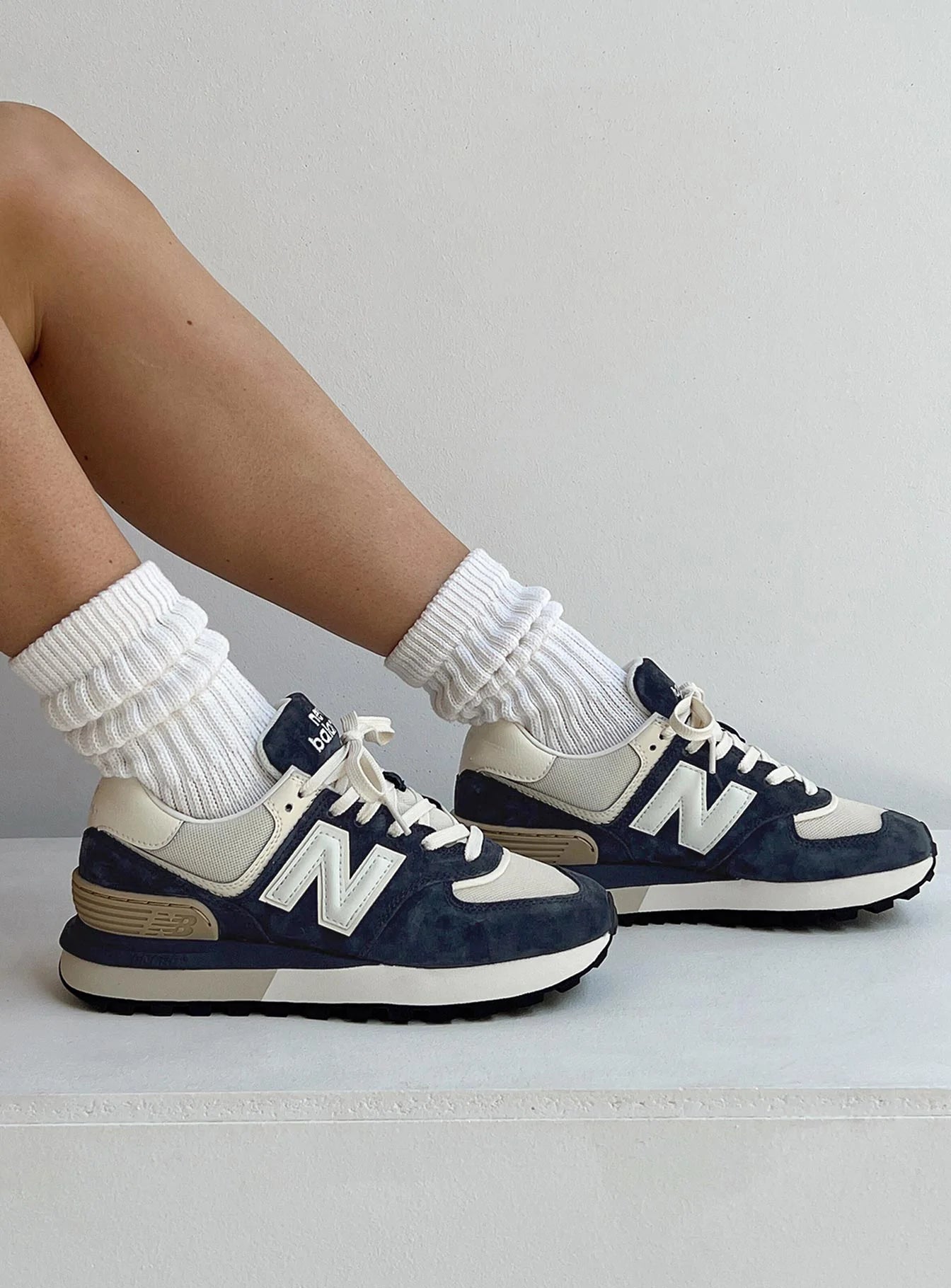 New Balance 574 Navy Cream - Buy Now