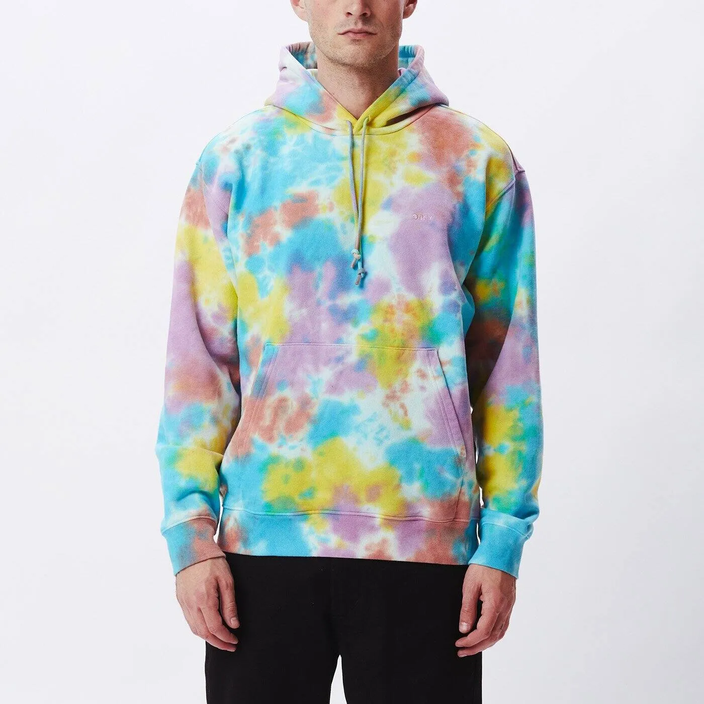 Obey Tie Dye Specialty Fleece Hoodie - Mini Bold Recycled - RESULTS