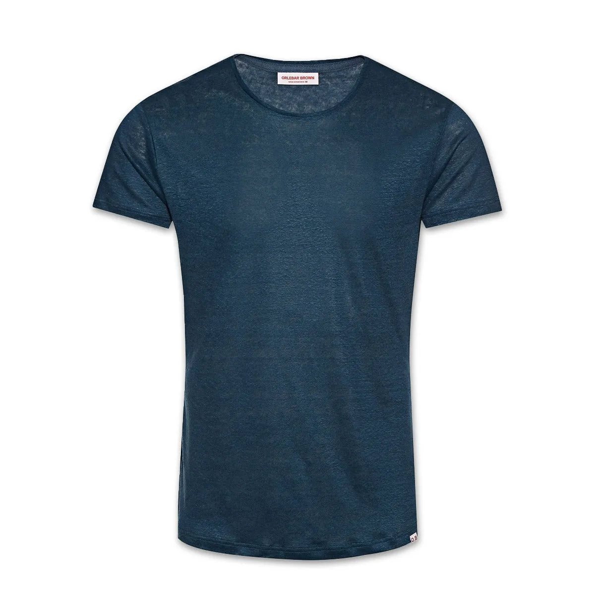 Orlebar Brown Blue Slate Linen Tailored Fit T-Shirt