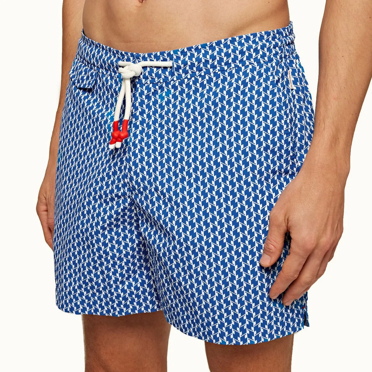 Orlebar Brown Blue/White Castell Swim Shorts - Get Now!