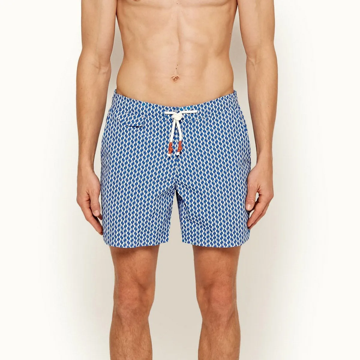 Orlebar Brown Blue/White Castell Swim Shorts - Get Now!