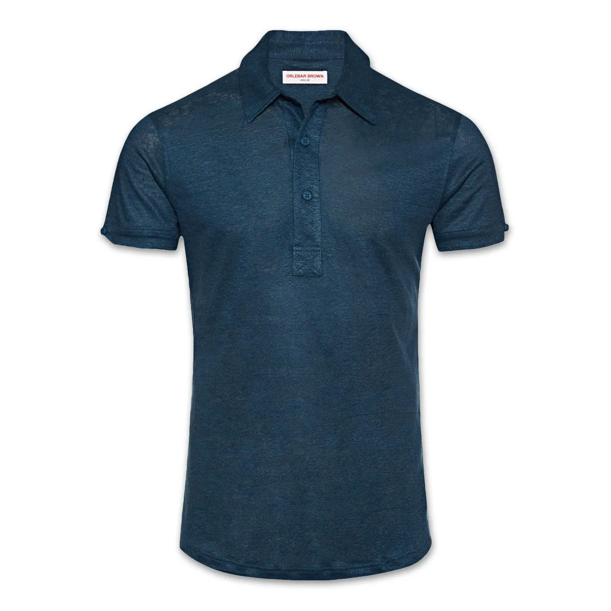 Orlebar Brown - Men's Sebastian Linen Tailored Shirt Blue Slate - Shop Now