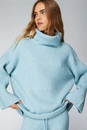 Oversized Ribbed Roll Neck Sweater