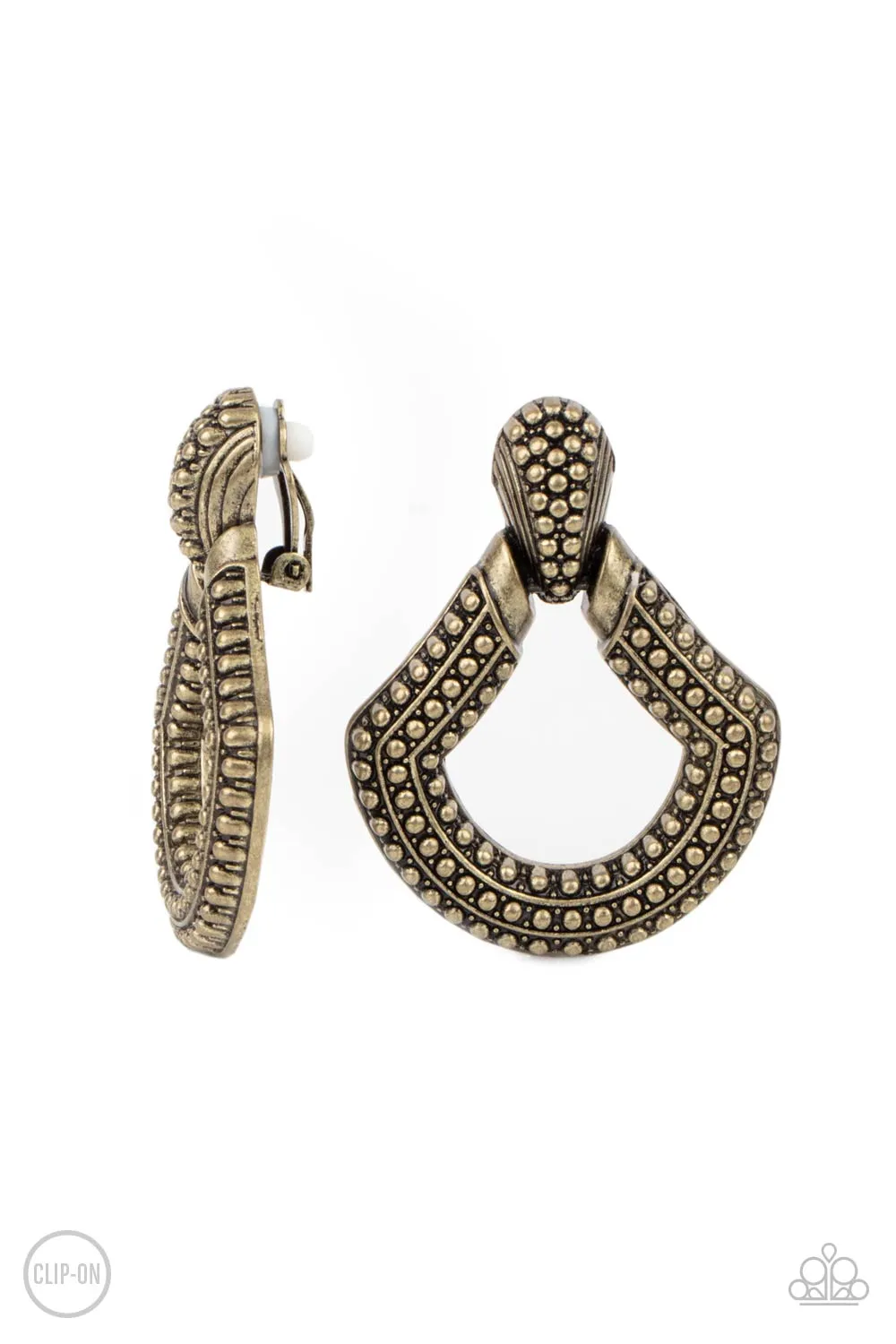 Paparazzi Brass Clip On Earrings