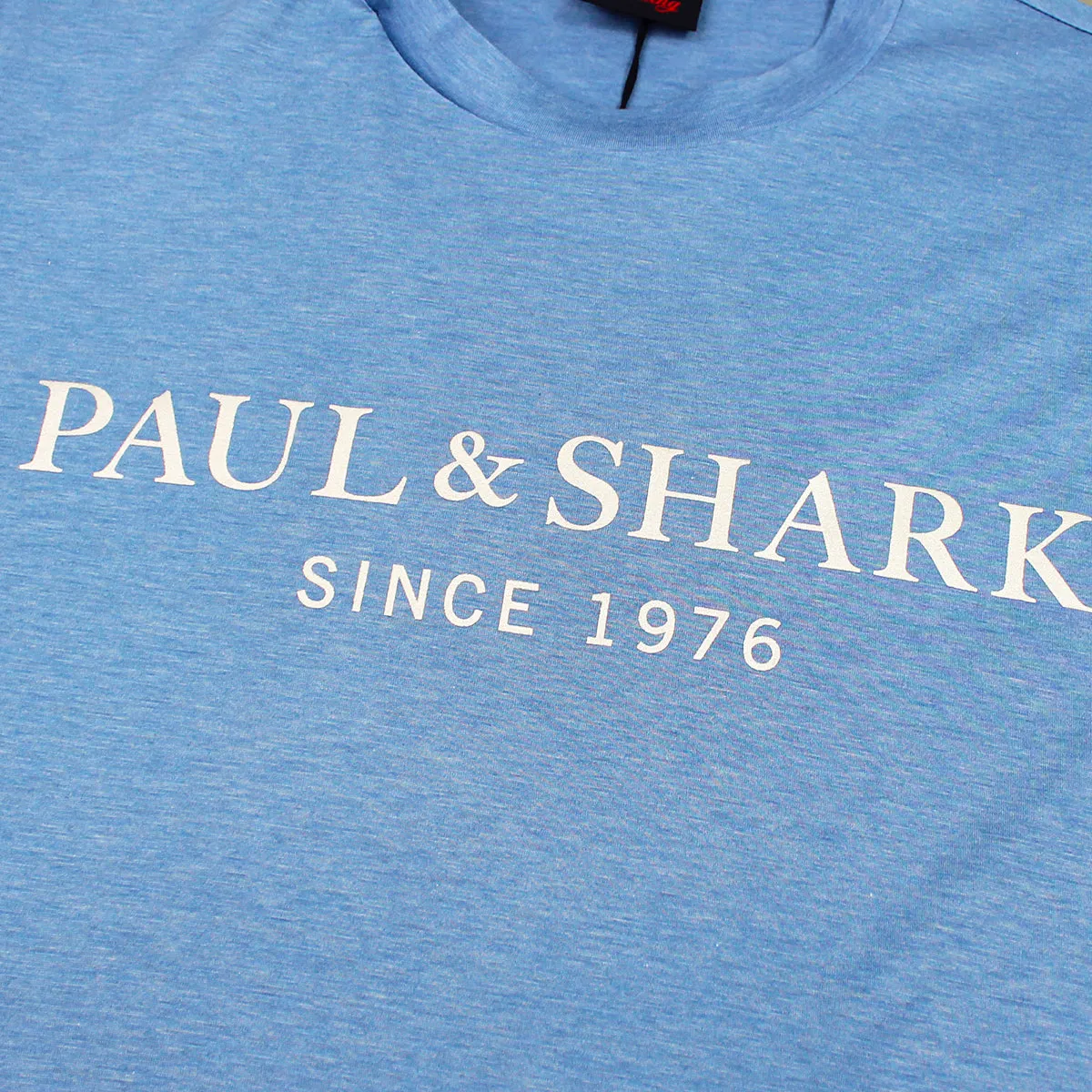 Paul & Shark Blue Reflective Logo T-Shirt