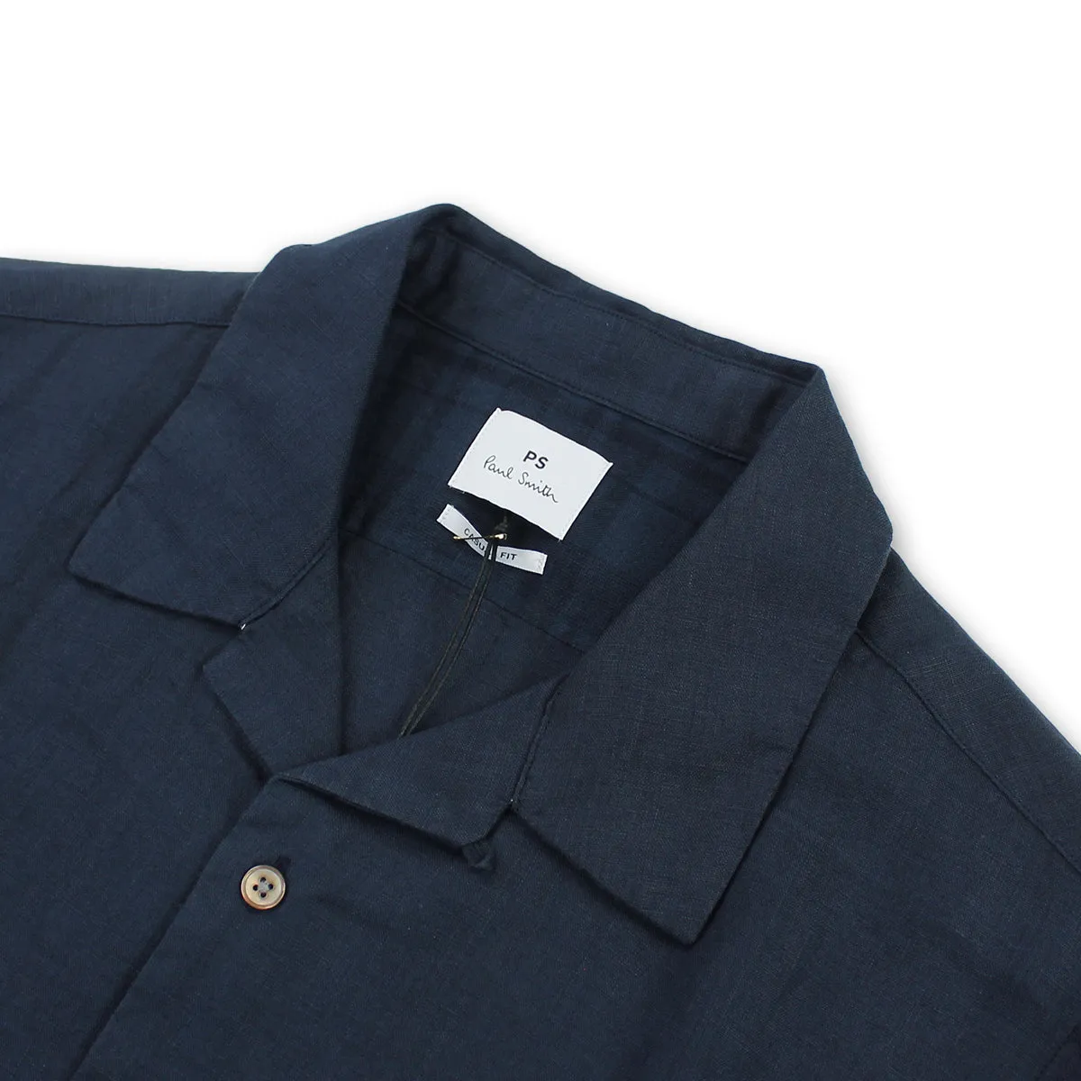 Paul Smith Casual Fit Linen Shirt Navy