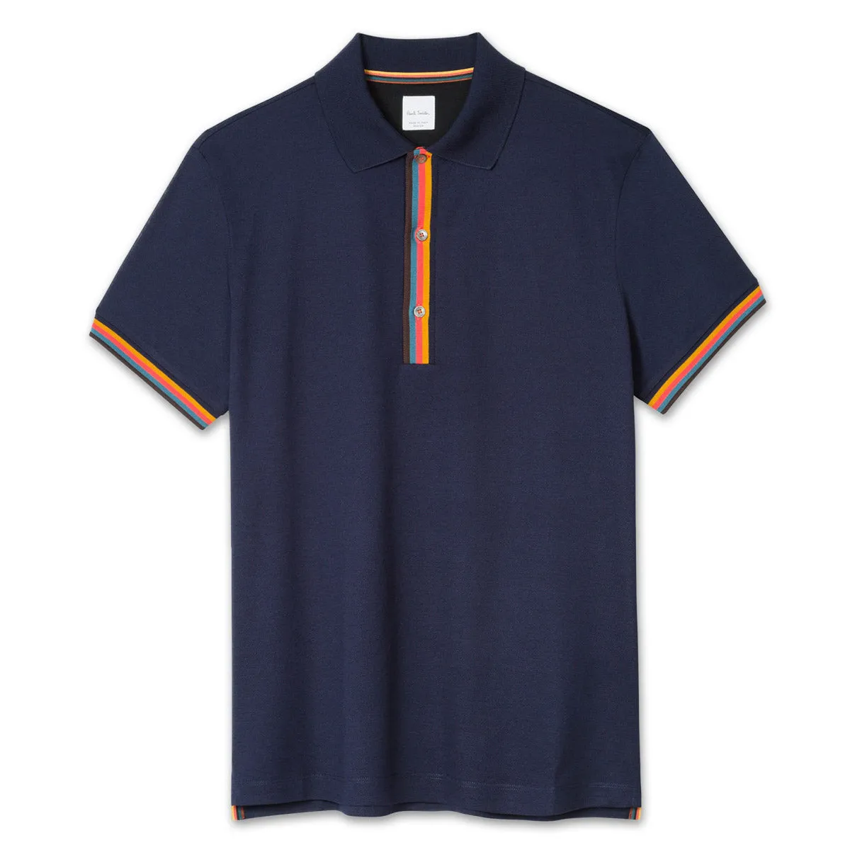 Paul Smith - Slim Fit Polo Shirt in Navy, featuring 'Artist Stripe' design