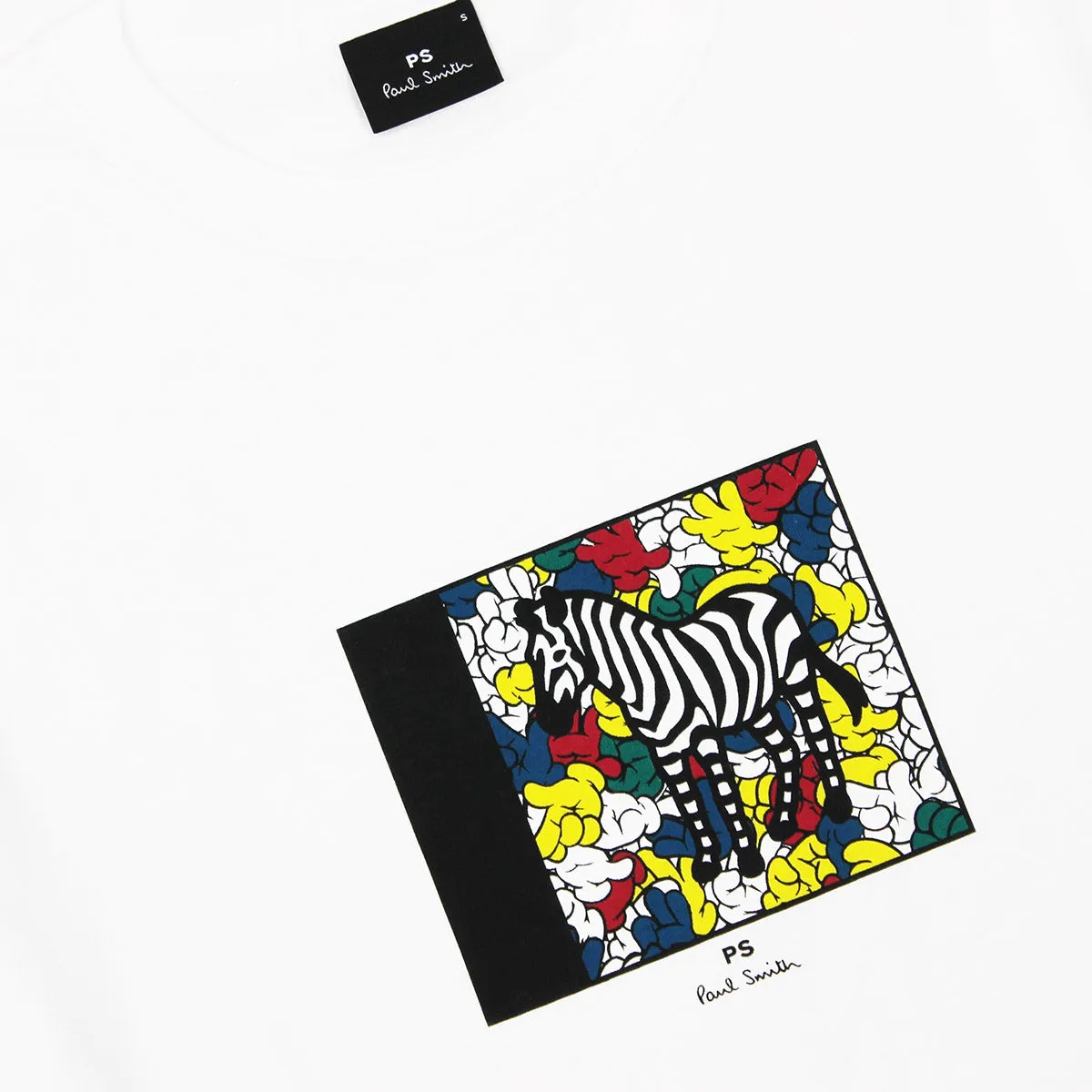 Paul Smith Zebra Hands Print T-Shirt White