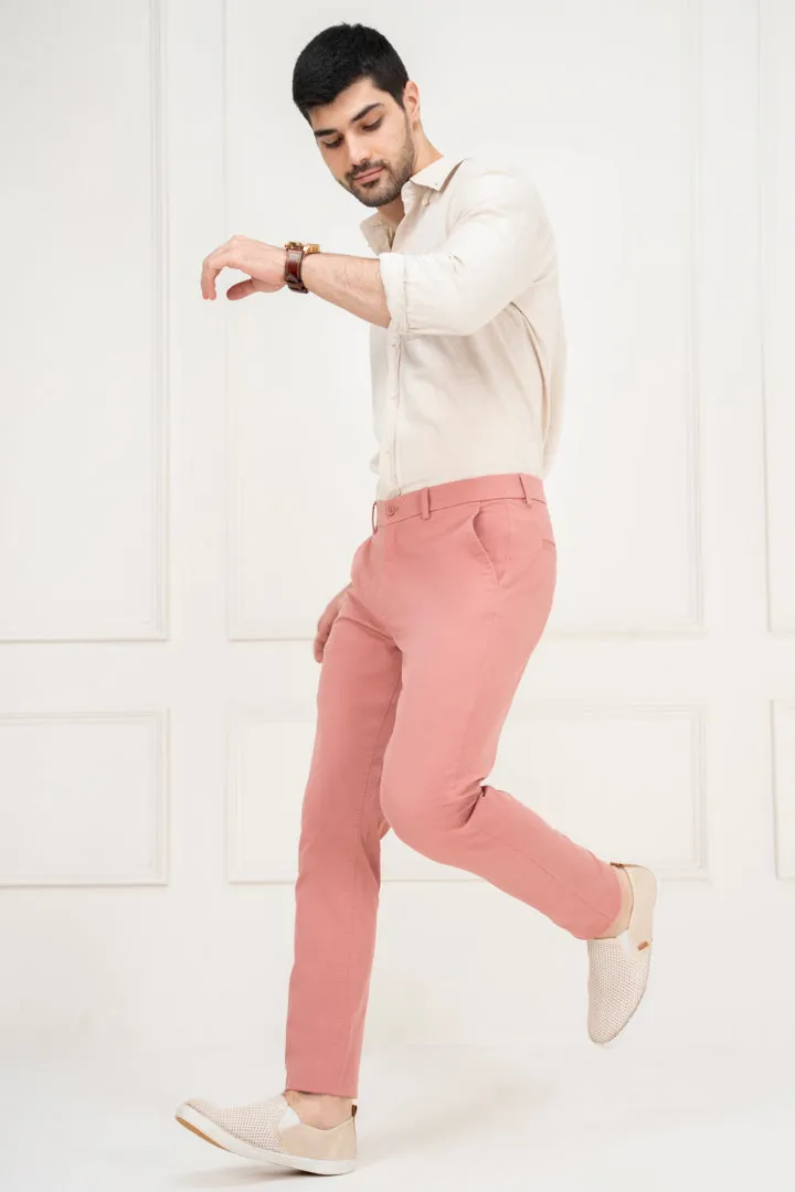 Pink Chino Pants Slim Fit Stretch - Top Search Result