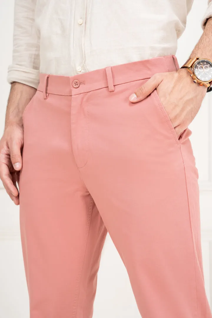 Pink Chino Pants Slim Fit Stretch - Top Search Result