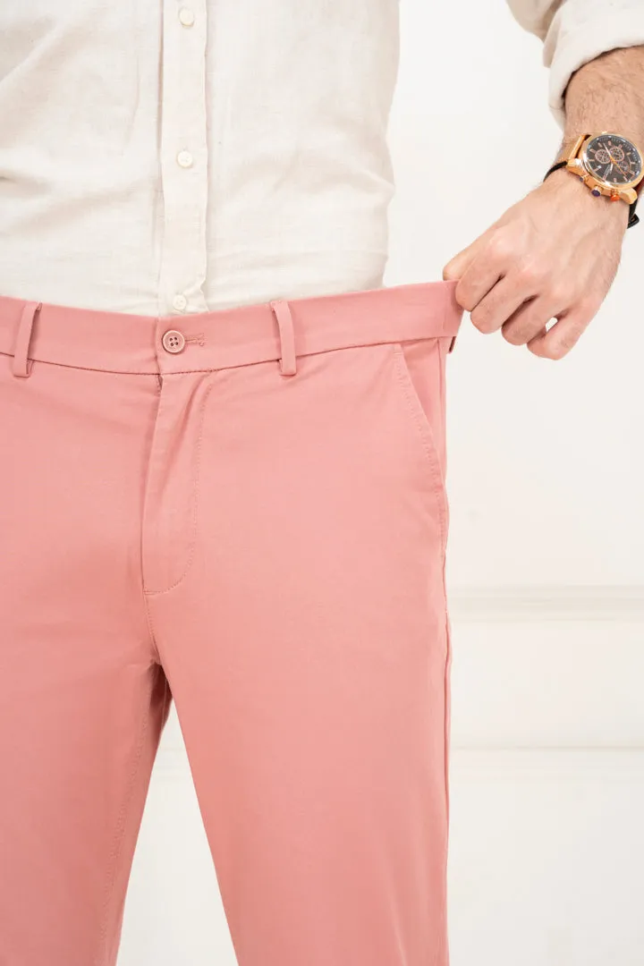 Pink Chino Pants Slim Fit Stretch - Top Search Result