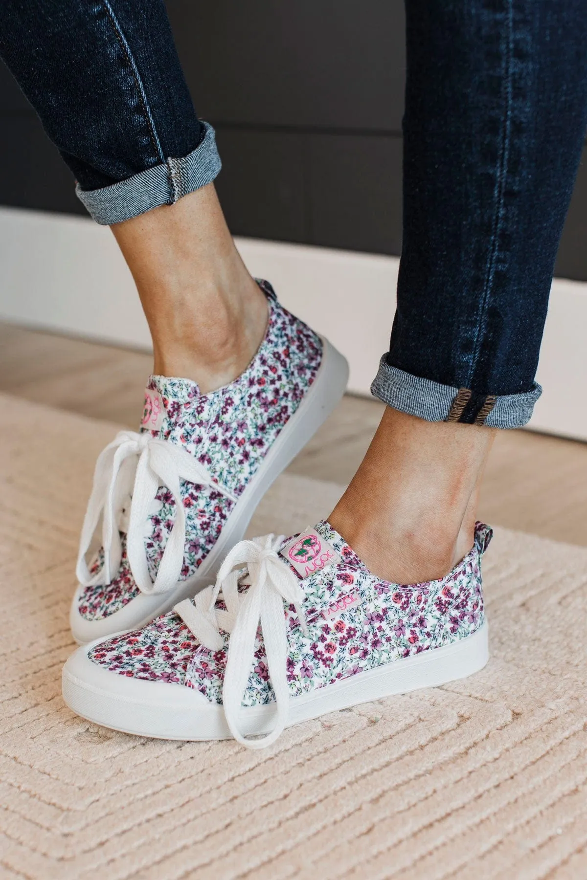 Pink Floral Sneakers - Sugar Festival Collection