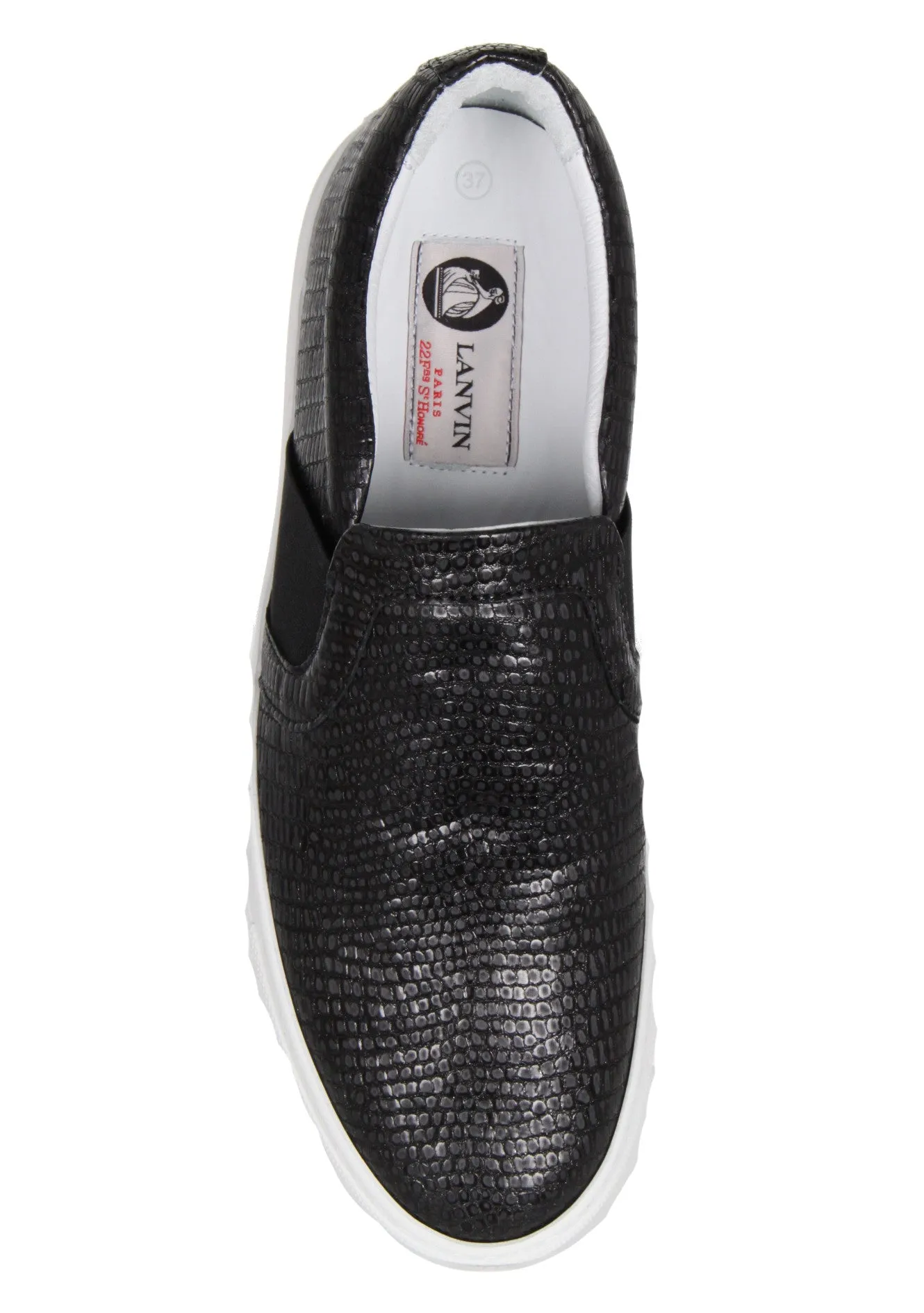 Pull-On Skate Sneakers, Embossed Tejus.