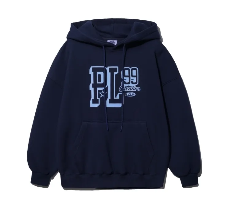 PUNCHLINE Unisex Street Style Cotton Logo Hoodies