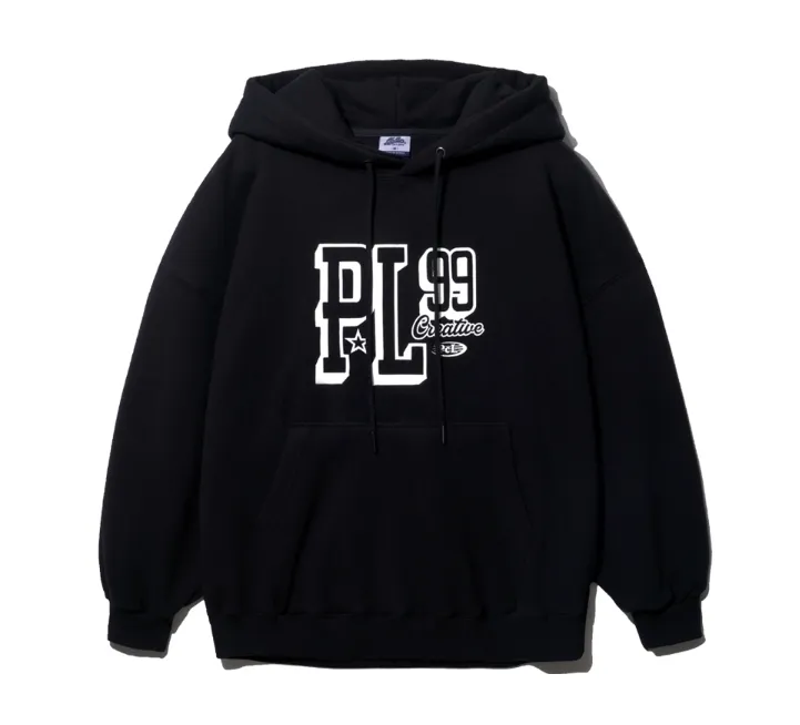 PUNCHLINE Unisex Street Style Cotton Logo Hoodies