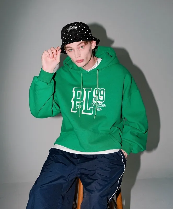 PUNCHLINE Unisex Street Style Cotton Logo Hoodies